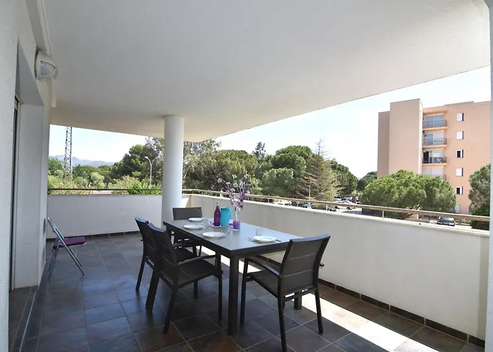 Rnet - Portomar 126 - Apartamento En Santa Margarita, Roses: Gran Terraza, Aire Acondicionado, Parking.